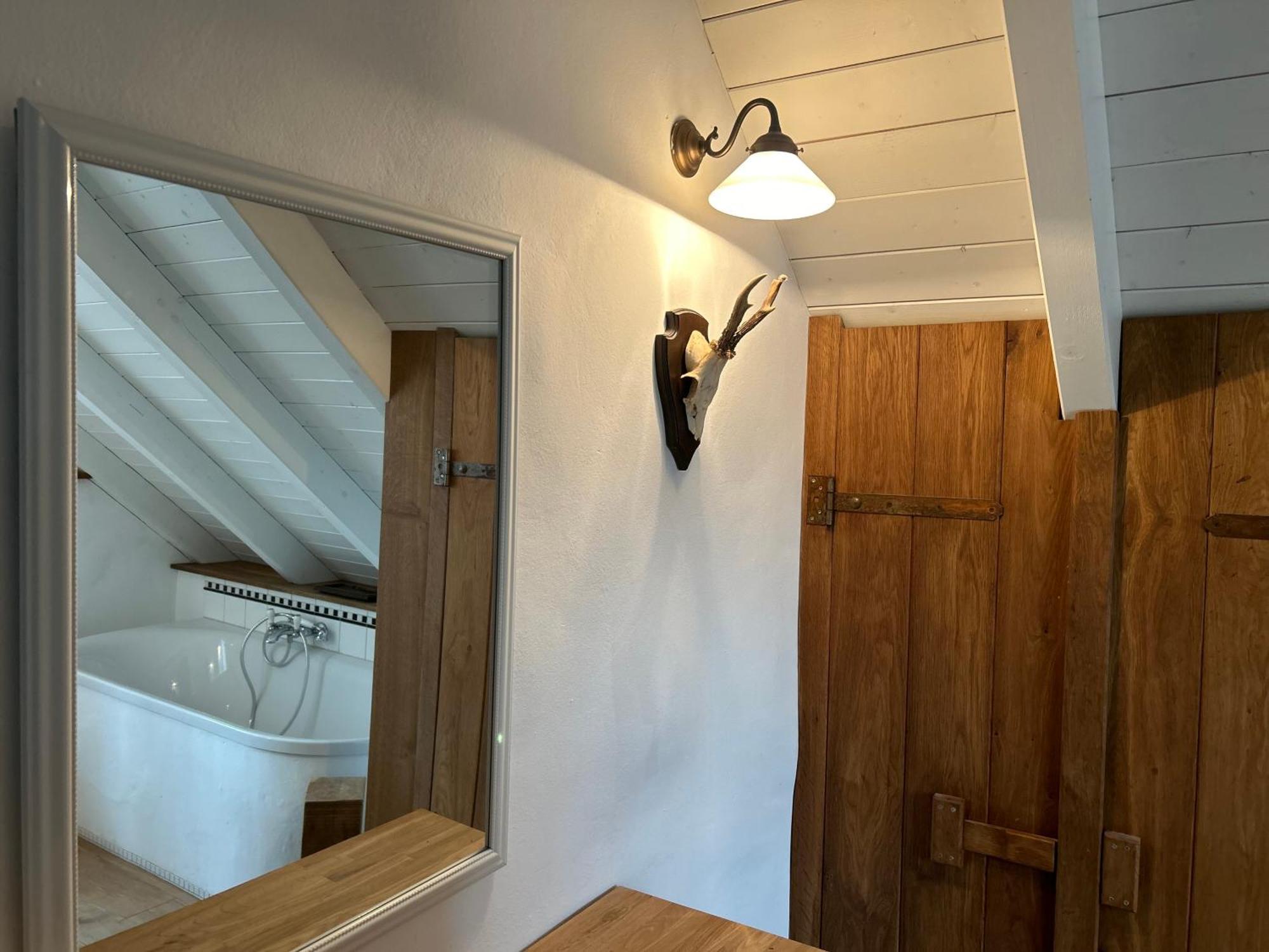 Gemuetliches Fachwerkhaus Am See Mit Kamin Warendorf Exterior foto